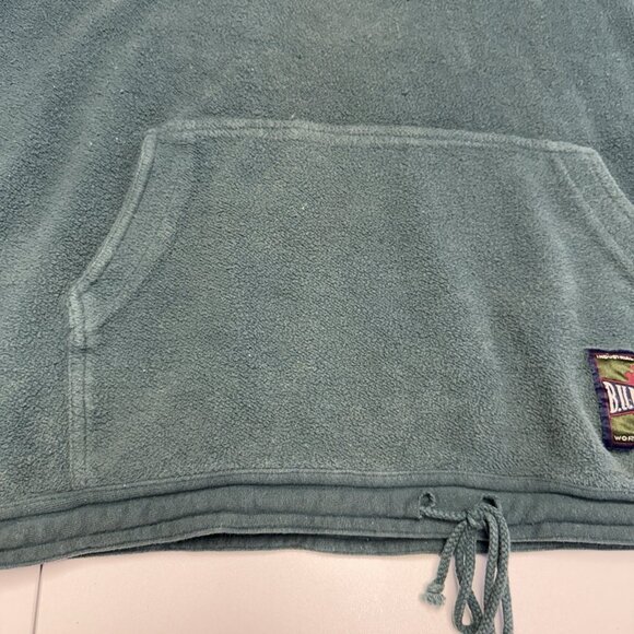 Bum Equipment Fleece Hoodie Sweatshirt Mens XL 26x28 Green Terry Cloth - Picture 7 of 13